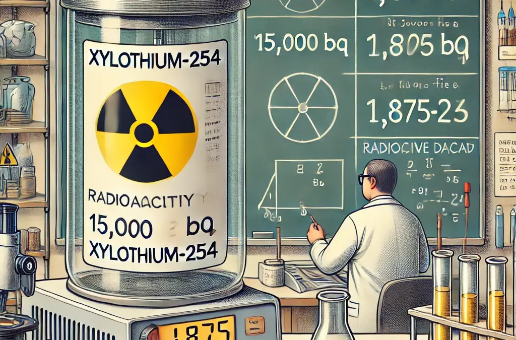 Calcul de la Demi-Vie du Xylothium-254