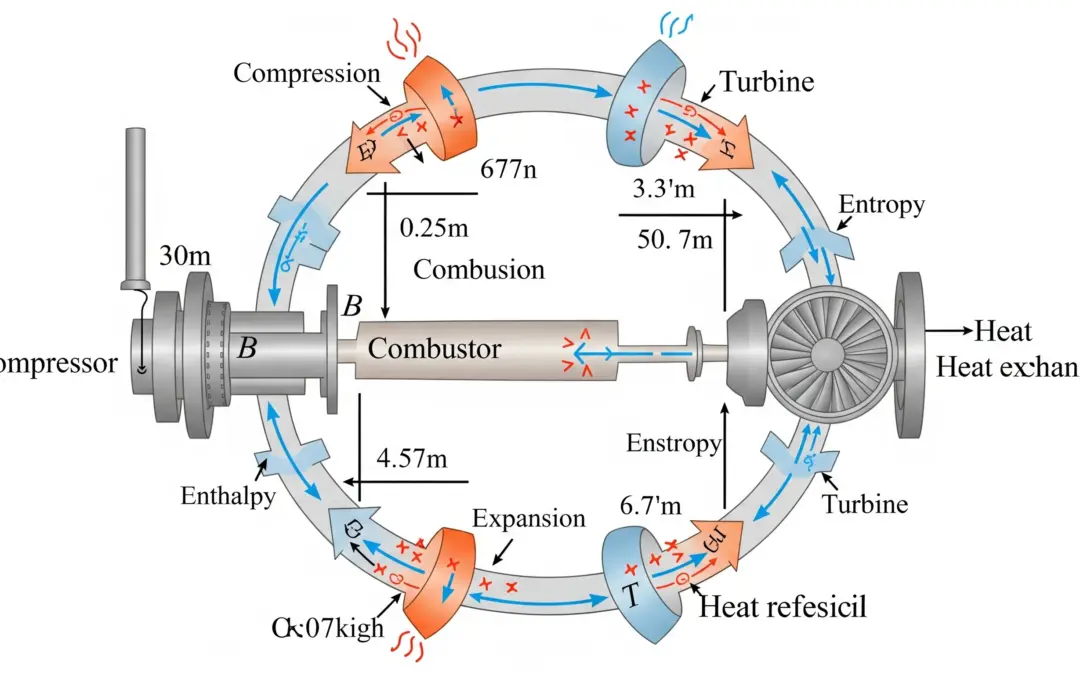 Analyse d&rsquo;un Cycle de Brayton pour Turbine à Gaz