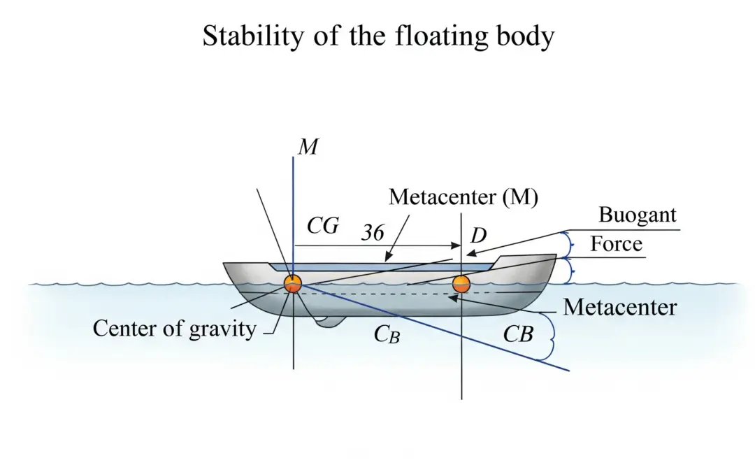 Stabilité d&rsquo;un Corps Flottant