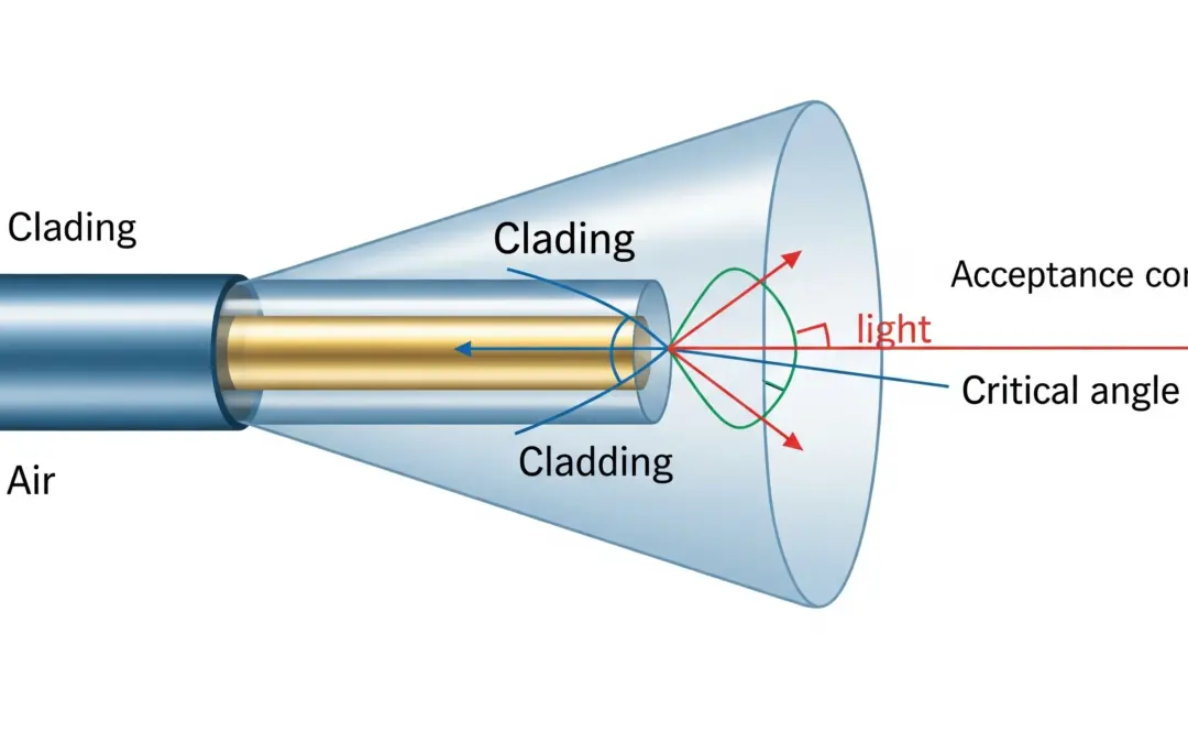 Calcul de l&rsquo;ouverture numérique d&rsquo;une fibre optique
